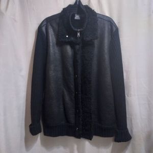 A|X ARMANI EXCHANGE BLACK COTTON SWEATER SIZE LARGE